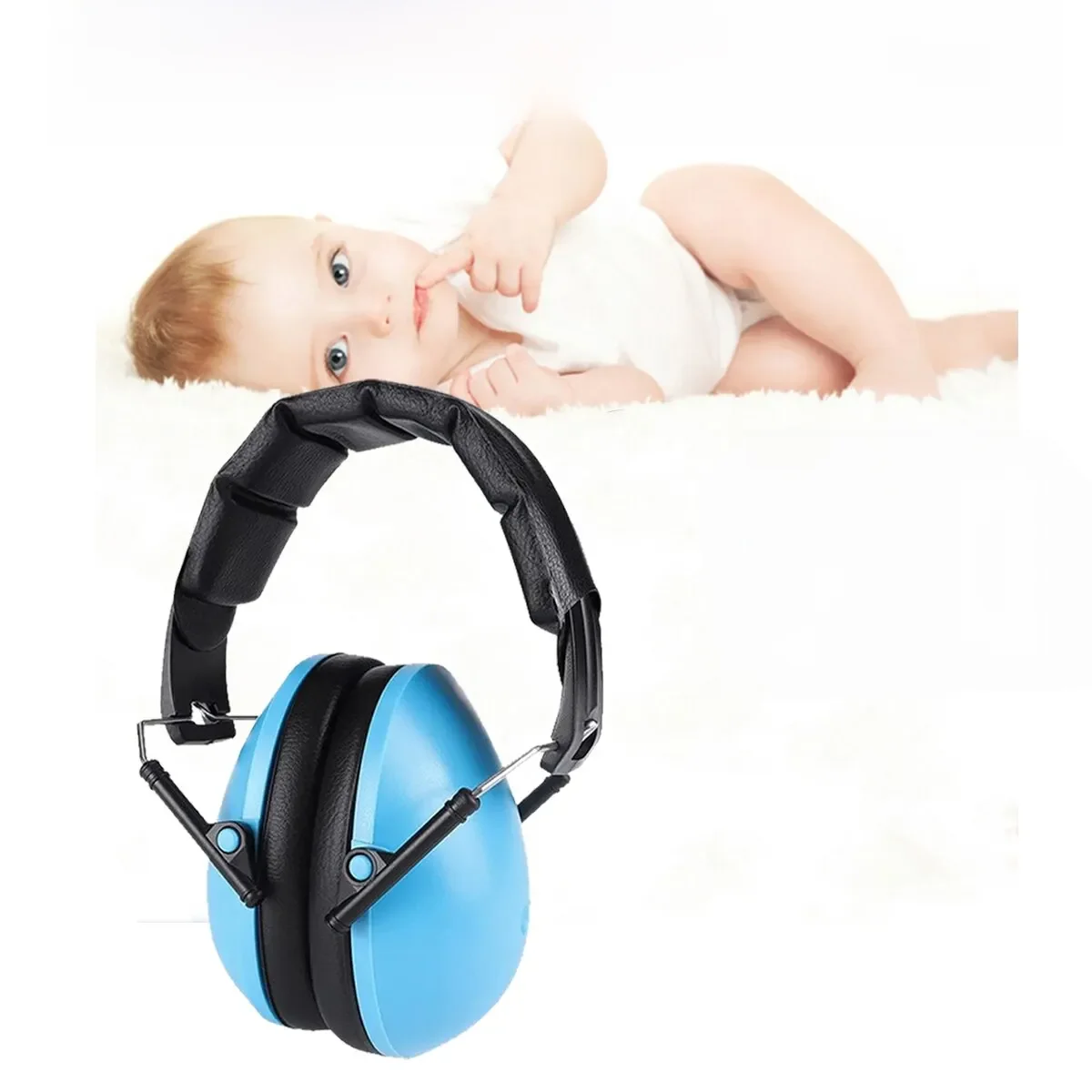 Cache-oreilles réglables en PVC + éponge pour enfants et bébés, Protection auditive, protège-oreilles, réduction du bruit, sécurité pour le tir sportif
