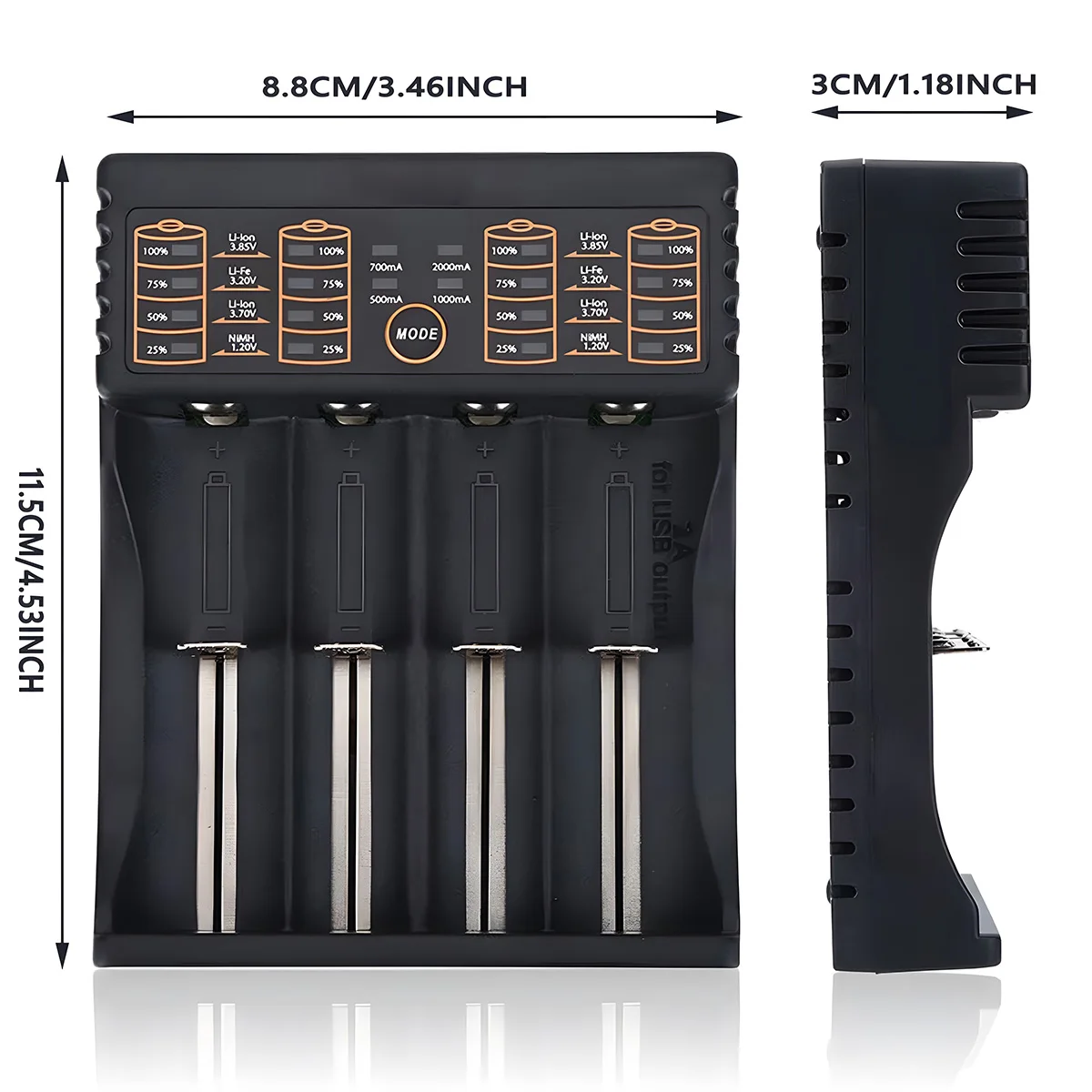 Lii402 18650 Battery Charger 4 Slots LED USB Smart Charging For NI-MH AA AAA 3.7V 26650 21700 16340 14500 Rechargeable Batteries