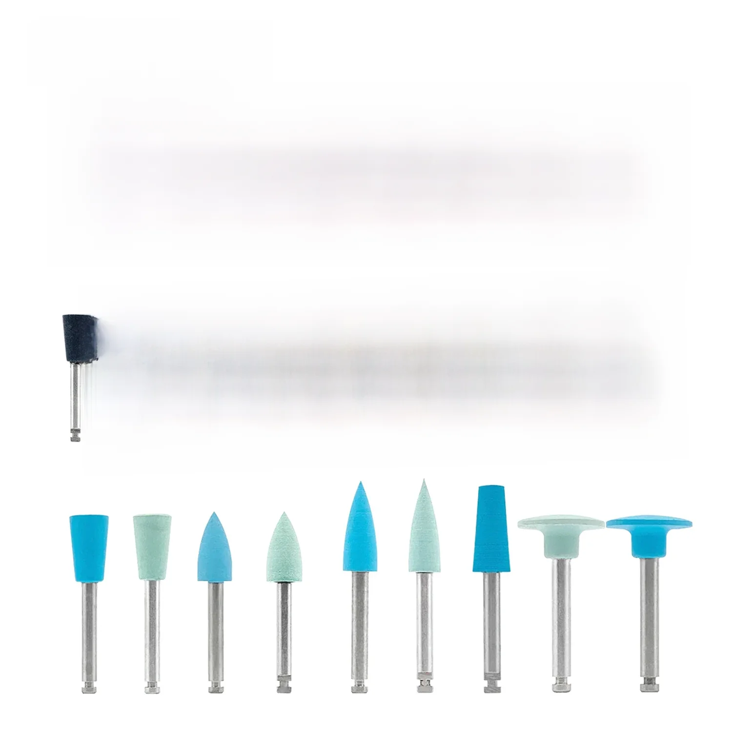 WELLCK – têtes de meulage dentaires en Silicone, polisseuse de dents pour Machine à basse vitesse, outils dentaires, laboratoire de dentisterie, 12 pièces/10 pièces/paquet