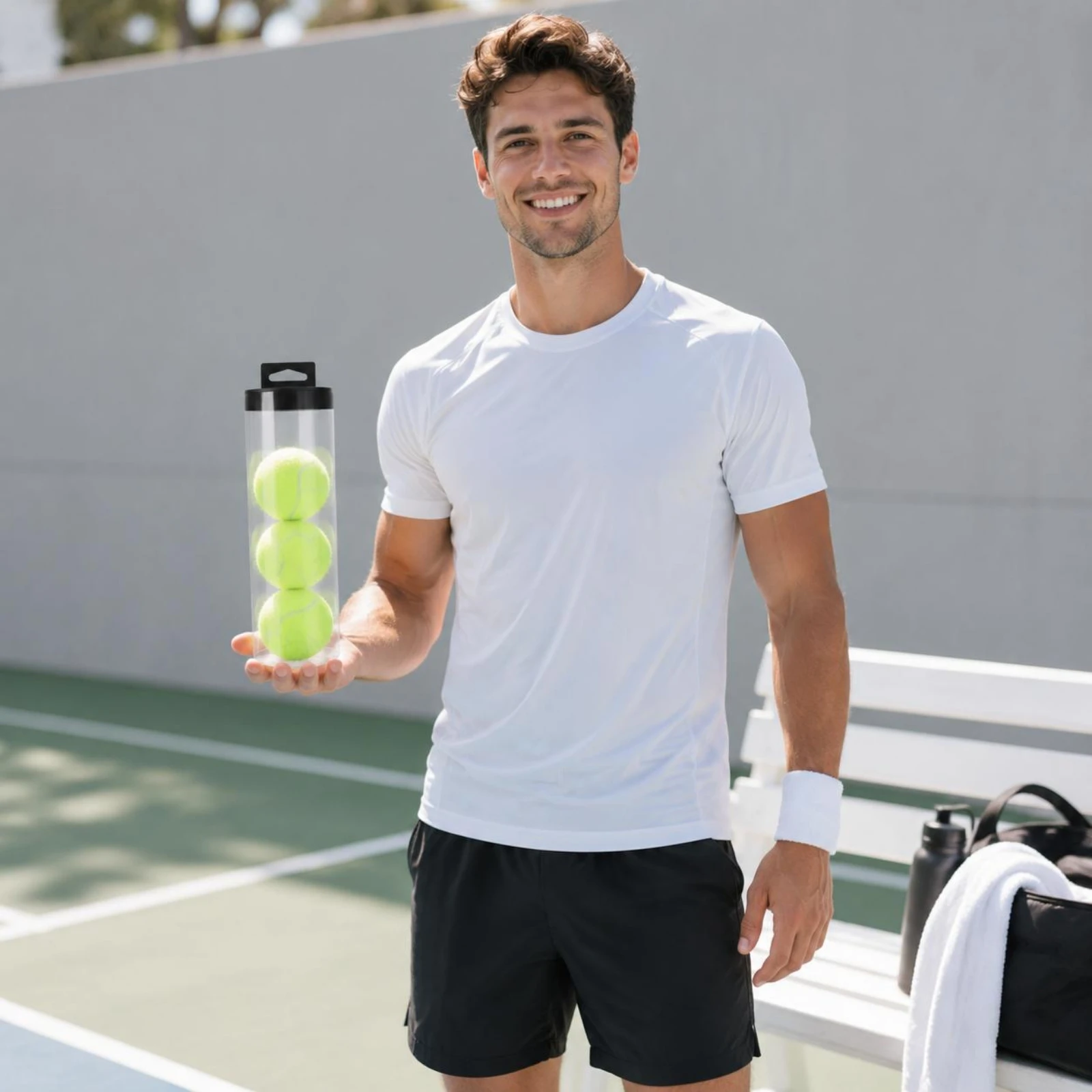 Clear Pickleball Tube Display Use Transparent Pickleball Container Portable Cylindrical Ball Storage Case for Sports Shops image 5