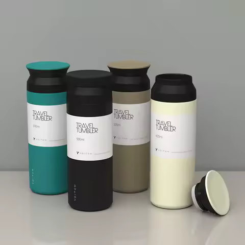 요이치 500ml 진공 보온 보냉 손잡이 레이크 텀블러