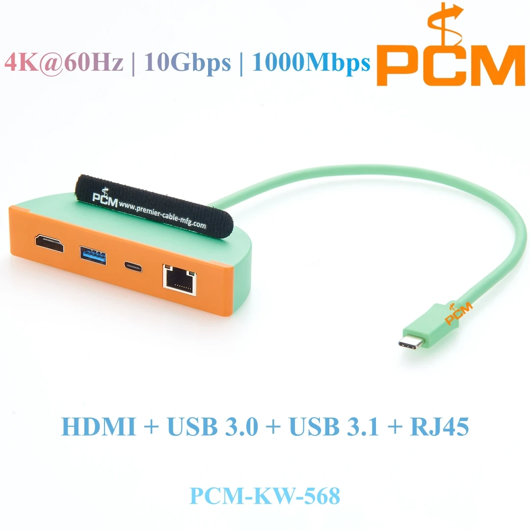 

USB C Hub to 4K@60Hz HD USB 3.0 A Type-C RJ45 10Gbps 1000Mbps Port Adapter Fast Charge for MacBook Laptop desktop