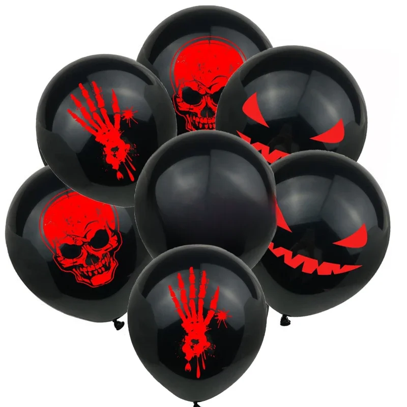 12 sztuk duch Halloween balony pająk czarownica nietoperz dynia szkielet Horror wesołego Halloween strona dekoracji karnawał zaopatrzenie na imprezę — 2