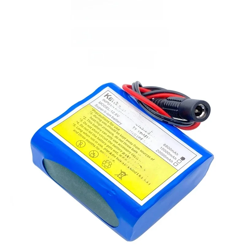 Kedanone 12V 6800mAh akumulatory litowo-jonowe z BMS akumulatory litowe płyta ochronna do monitorowania + ładowarka 12.6V — zdjęcie 2