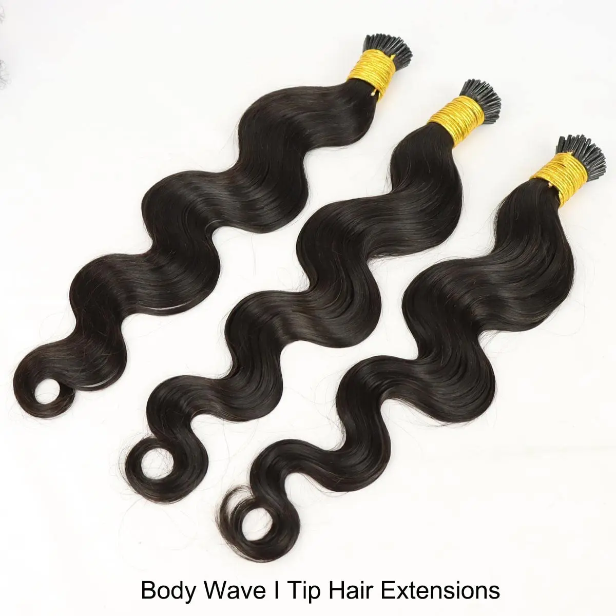 Body Wave I Tip Human Hair Extensions Natuurlijke Black Hair Extensions Fusion Remy Hair Stick Tip Echte Human Hair Extensions # 1b