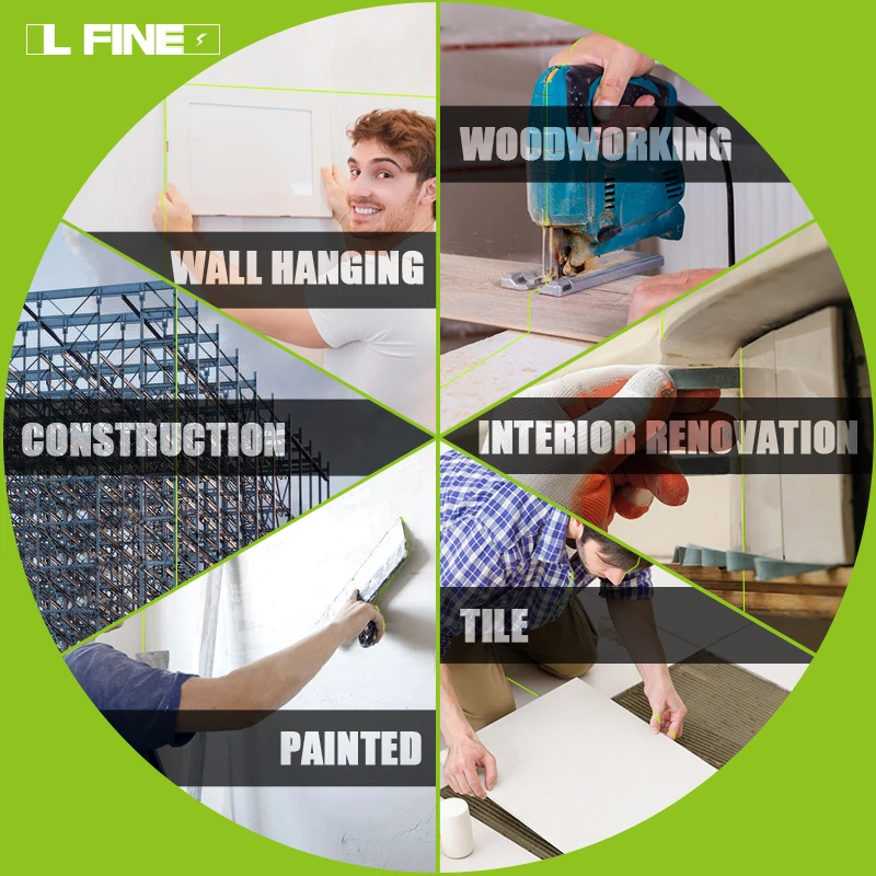 Imagem -06 - Lfin Nível Laser Conjunto 4d 16 Linhas 3d 12 Linhas 360 Auto-nivelamento Profissional Laser Nível Horizontal e Vertical Ferramentas a Laser