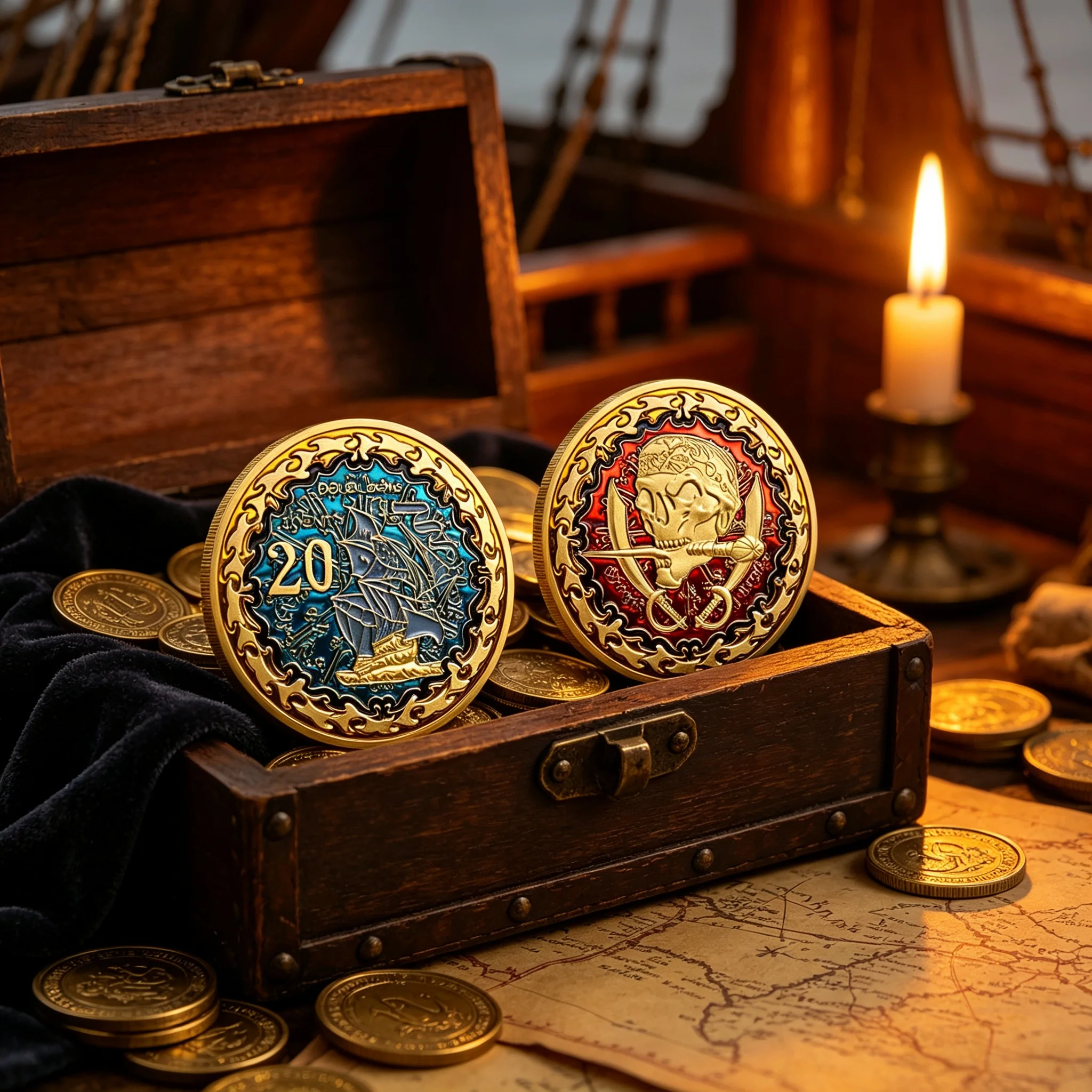 Koin Tantangan Tengkorak Bajak - Vintage Collectible Coins ulasan dan harga