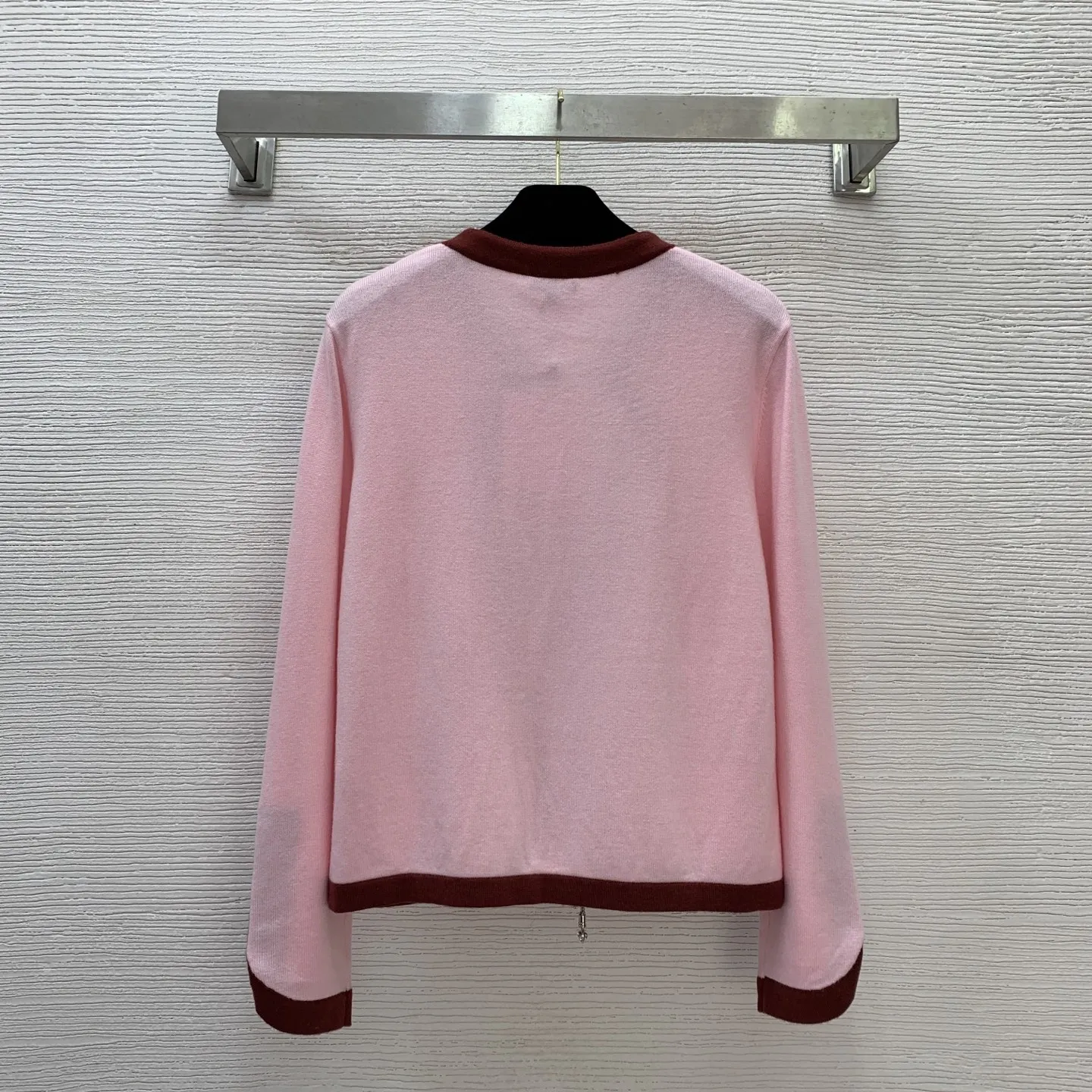 

2023 Осень и зима, новый вязаный кардиган с цветными блоками, круглым вырезом и длинными рукавами, топ 8