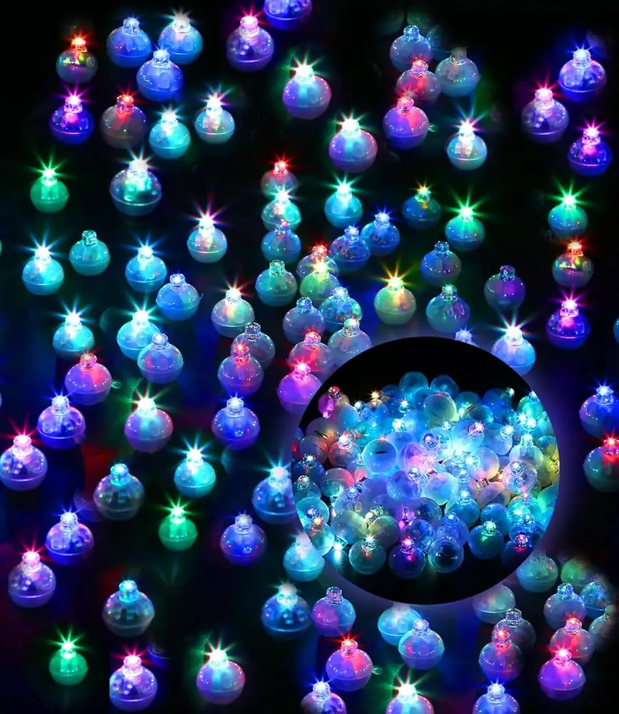 100 PCS LED  Lights with Pull Tab, Mini Wireless Light Up Inserts for Balloons, Paper Lanterns, Outdoor Party Decorations, Wedding Birthday Favors Supplies