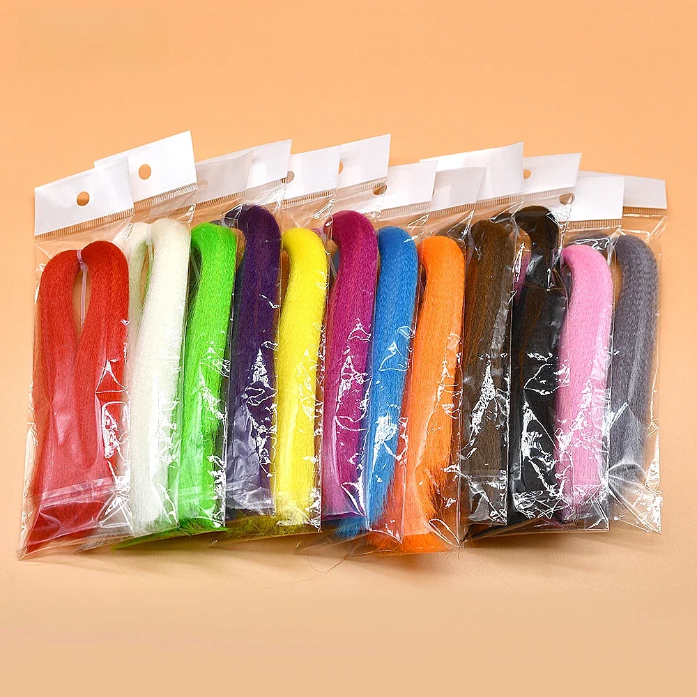 MNFT 12 Opcjonalne kolory Miękkie jedwabiste włókno EP do much Streamer Minnow Baitfish Materiały do wiązania much Fly Bait Long Hair Fiber — zdjęcie 2