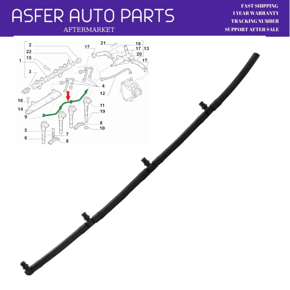 Injector Return Hose for DOBLO ALBEA CORSA C 1.3 MTJ oem 55245385 High Quality Reasonable Price