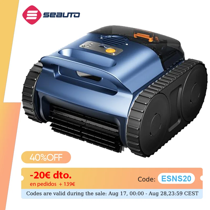 Aspiradora para piscinas Seauto, 3 modos para limpieza de suelos y piscinas de hasta 2150 metros cuadrados. Funciona… — oferta en AliExpress