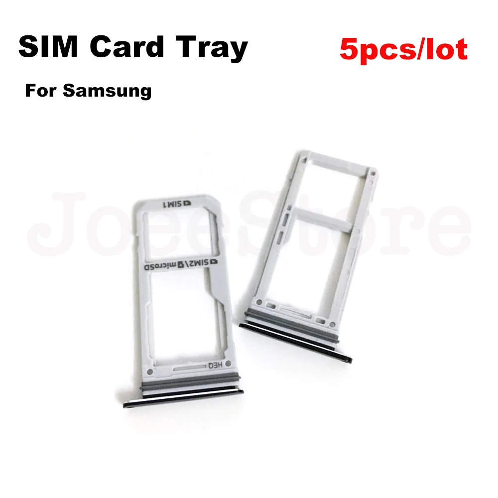 JoeeStore 5pcs SIM Card Tray For Samsung Galaxy S8 S8Plus G955F G950F Single Dual Sim Card Holder Slot