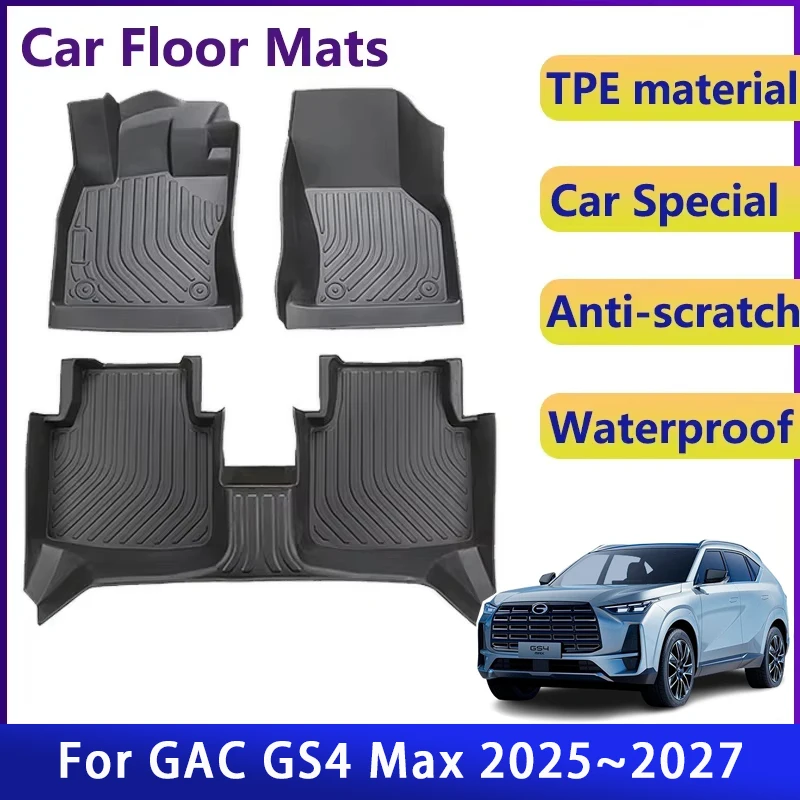 

Автомобильные коврики для Trumpchi GAC GS4 Max 2025 2026 2027, водонепроницаемые, для левостороннего руля, накладки на пол, аксессуары для салона автомобиля
