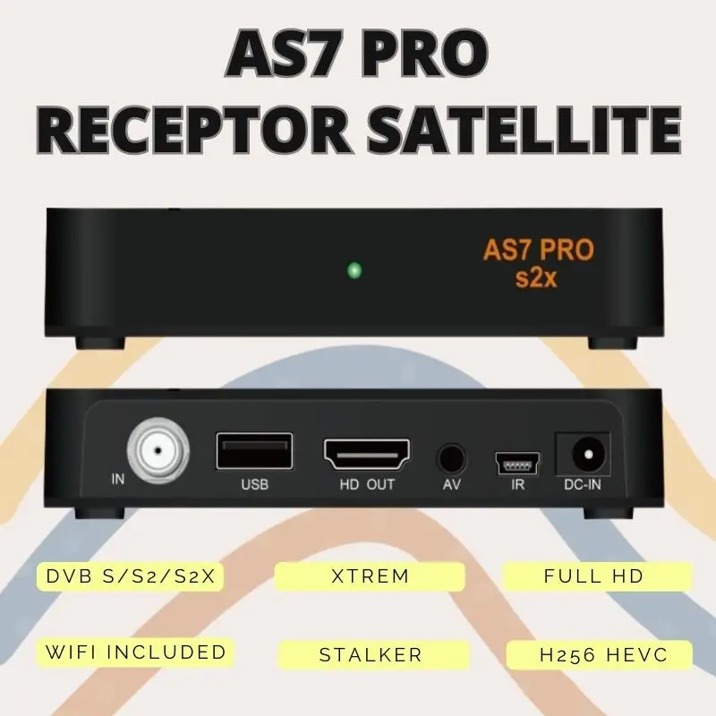 Offer!!!! OSTARK AS7 PRO satellite receiver DVB S/S2/S2X T2MI 256 HEVC wifi included XTREAM STALKER Full HD 1080p shipping from Spain to all Europe