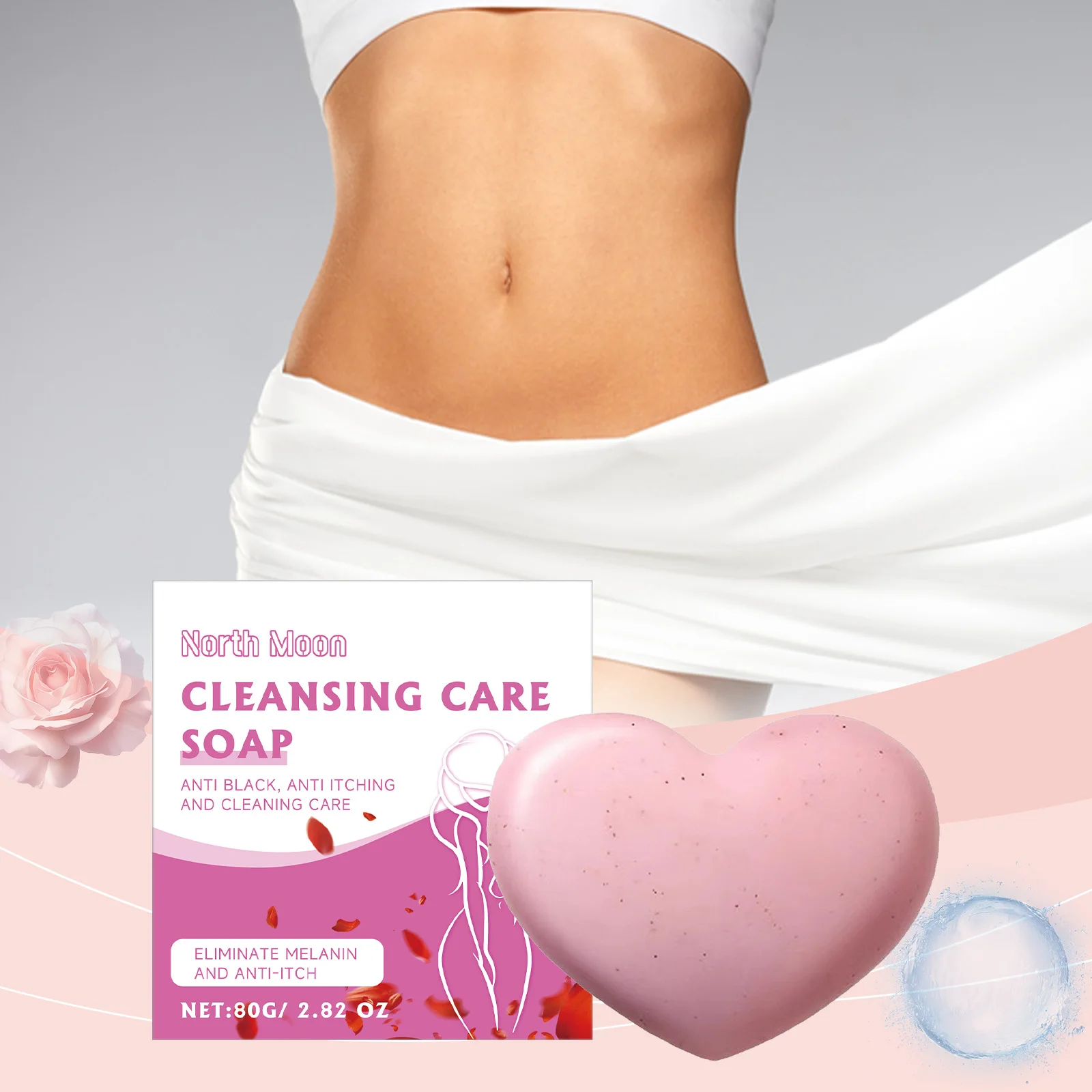 

North Moon 80g Feminine Care Yoni Soap Cleansing Body Remove Odor Itch Intimate Part Hygiene Soothing Private Part Care Soap