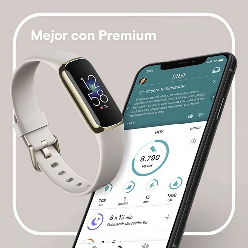 Imagen 2 del producto Fitbit Luxe Fitness Tracker pantalla AMOLED 24/7 Monitor de ritmo cardíaco sueño SpO2 rastreador de estrés pulsera inteligente impermeable