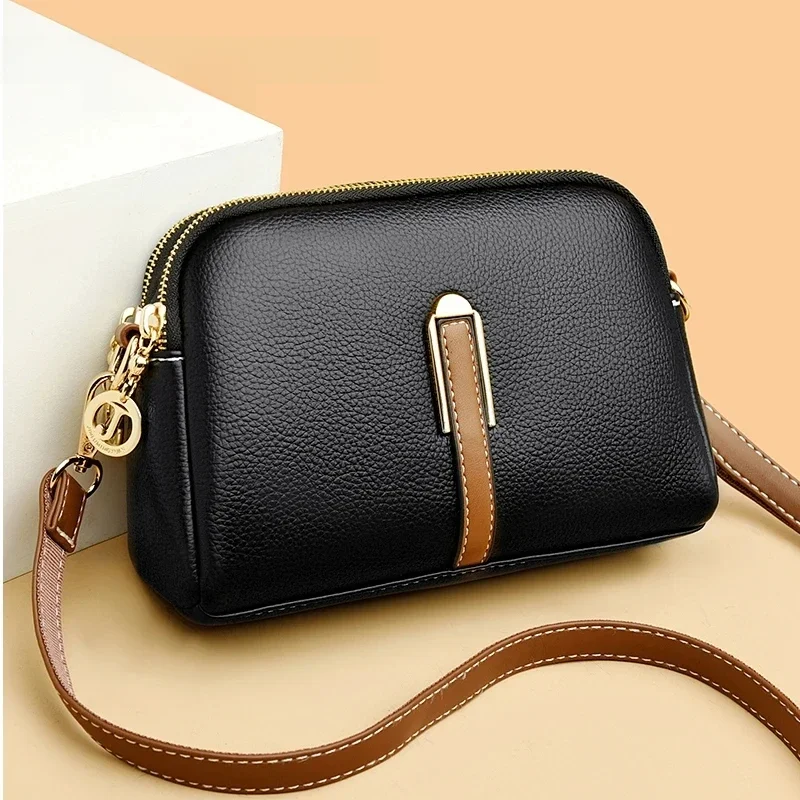 Damska torebka, designerska torebka z klapką ze skóry bydlęcej, luksusowe damskie torby listonoszki, torby crossbody dla kobiet — zdjęcie 2