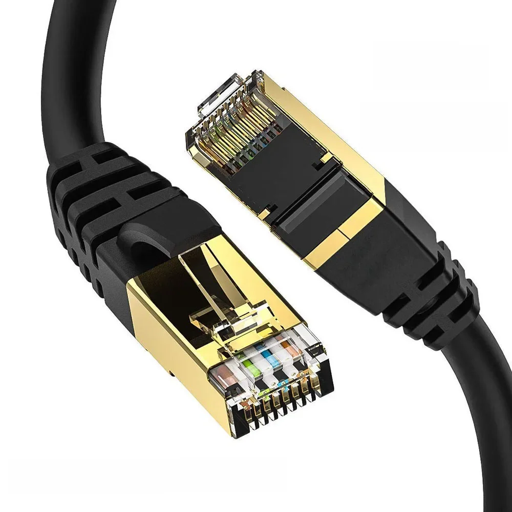 Câble rond Ethernet Cat 8, réseau LAN Cat8 Rj45, câble plat 40Gbps, 2000Mhz, 26awg, pour routeur, Pc, Ps4, TV, ordinateur portable