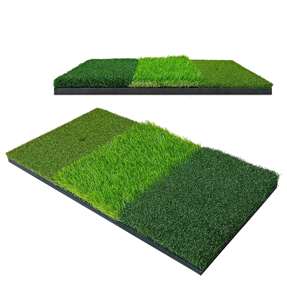 PGM mata do gry w golfa 3 trawy pomoce szkoleniowe do gry w golfa kryty odkryty Tri-Turf Golf uderzenie trawa Golfmaty kryty podwórko DJD010 — zdjęcie 2