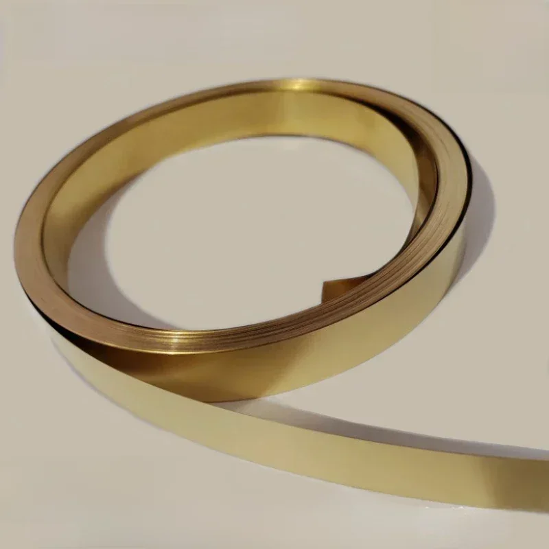Largeur 10/15/25/35/45/60mm d'épaisseur 0.02-1.0mm 1 mètre bande de laiton H62 laiton CNC feuille mince en métal feuille plaque bande étroite