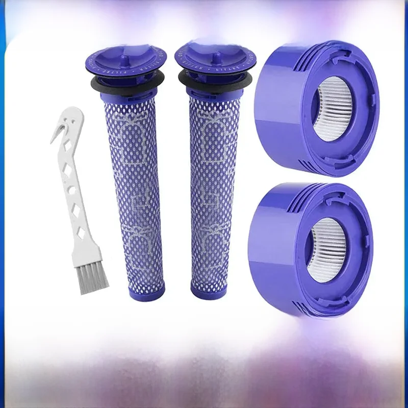 Pour aspirateurs sans fil Dyson V7 V8, pré-filtre et pré-filtre de remplacement + Kit de post-filtre HEPA, accessoires