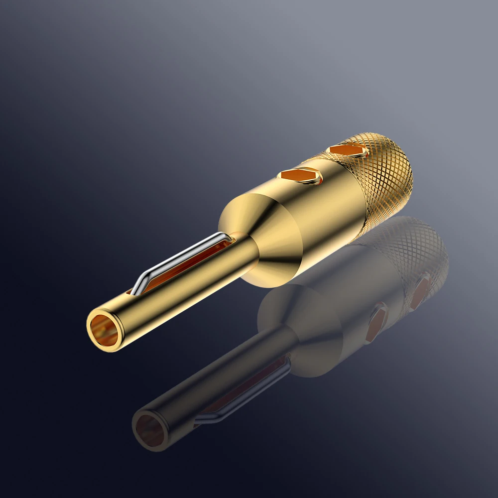 Viborg VB401G Pure Copper banana plug gold Plated VB401S Audio Jack Banana Plug Connector Terminal Connectors Speaker Plugs Hifi