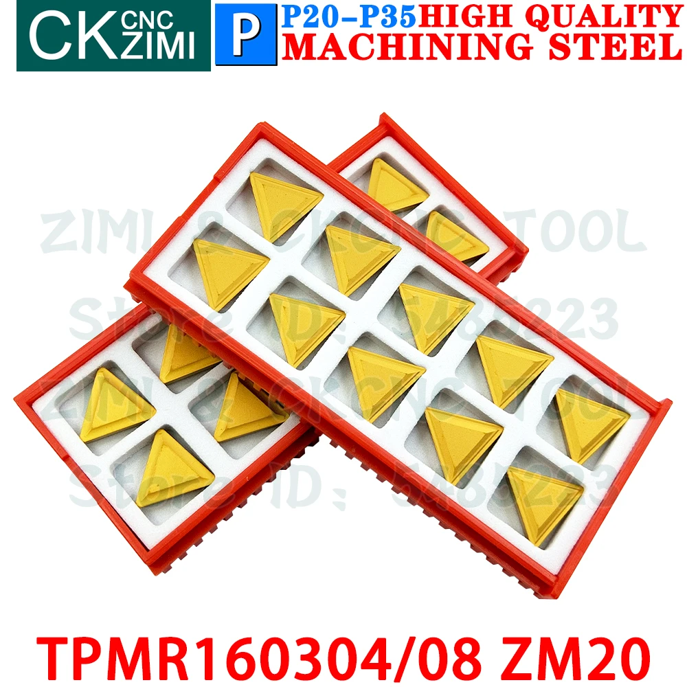 TPMR160304 ZM20 TPMR160308 ZM20 Carbide Inserts Milling Inserts Tools TPMR 1603 CNC Indexable Cutting Turning Cutter Lathe Tools