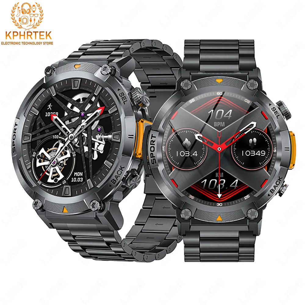 

LIGE/Новые умные часы S100 для улицы, Bluetooth-фонарик для вызова, информационные спортивные водонепроницаемые часы