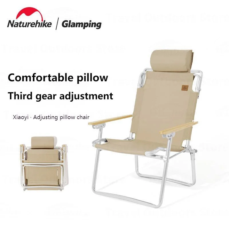 

Naturehike Outdoor Folding Camping Chair Portable Adjustable Back Cushion Armrest Leisure Chair Beach Garden Picnic Fishing