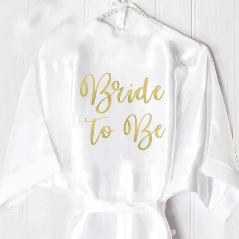 Bride to be Robe Wedding engagement bachelorette hen party bridal shower Honeymoon trip Getting Ready future Mrs decoration gift