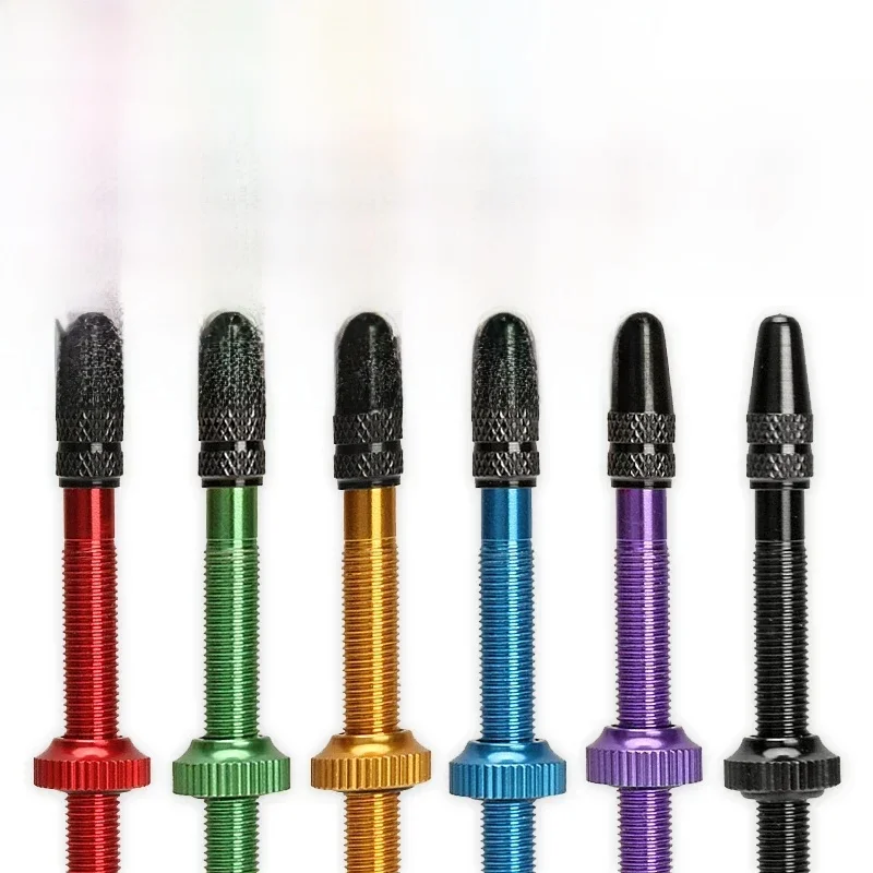 AliExpress 40 60 mm Tubeless Valves Bike Aluminum Alloy Presta Nipples Removable Core Air Valve for Road MTB Bicycle tires 26 700C