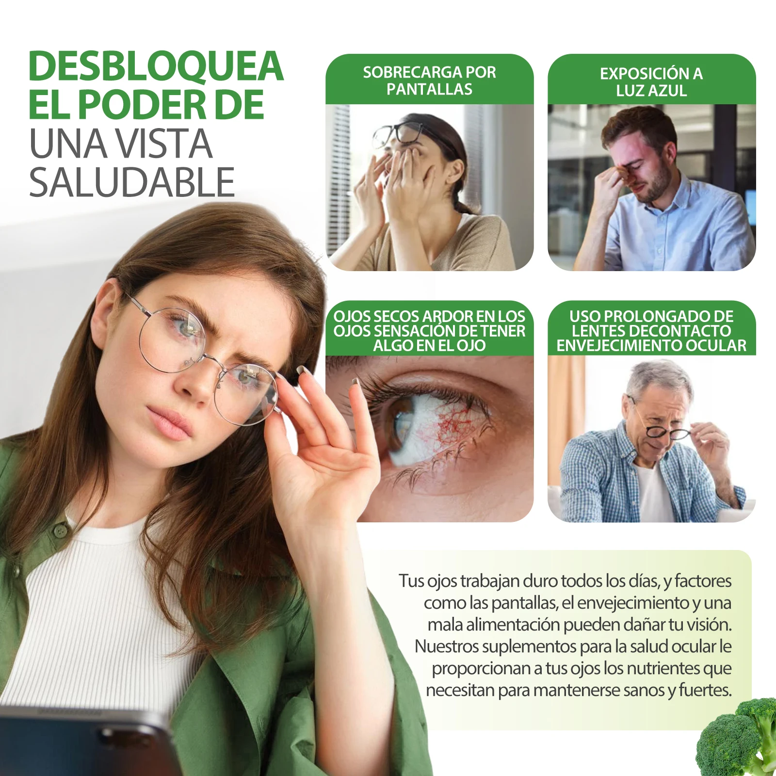 العناية بالرؤية Windboss مع Lutein وZeaxanthin والزنك والفيتامينات C وE - حماية لصحة العين والبقعة - 90 كبسولة