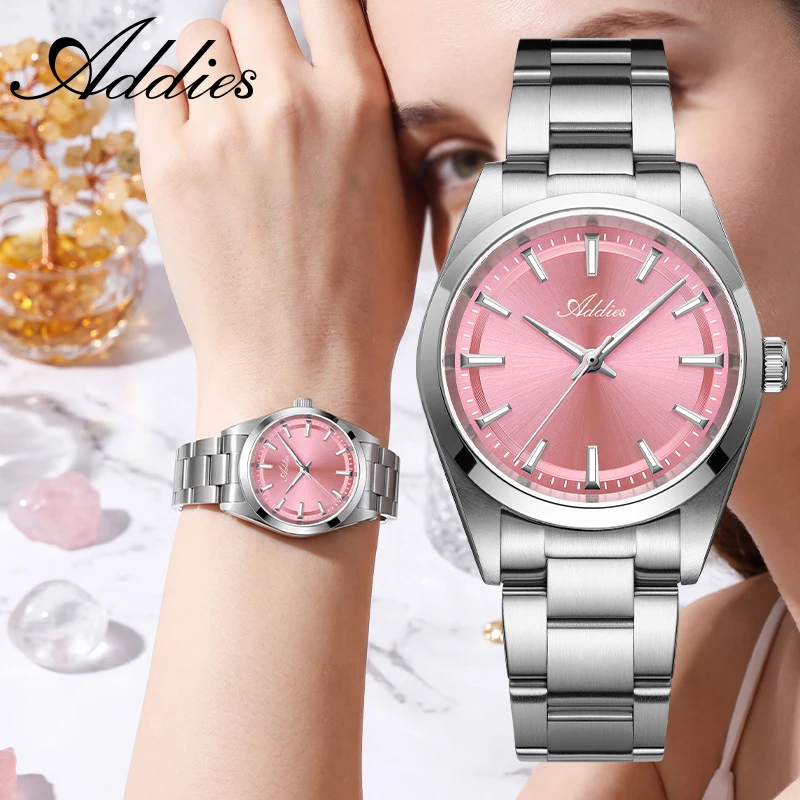 ADDIES Japan Miyota 2035 Watch for Woman New Luxury 5Bar Waterproof Sapphire Crystal Luminous 316L Stainless Steel Woman Watches