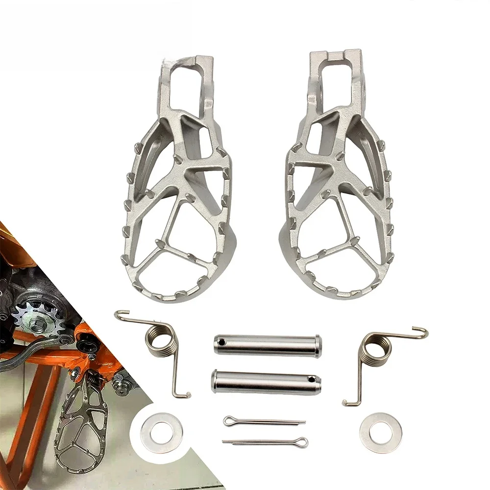 AliExpress PowerMotor Motorcycle Foot Pegs Stainless Steel Pedal For KTM SX 125 150 250 SXF XC 350 450 2018-2024 Motocross Accessories Dirt Bike