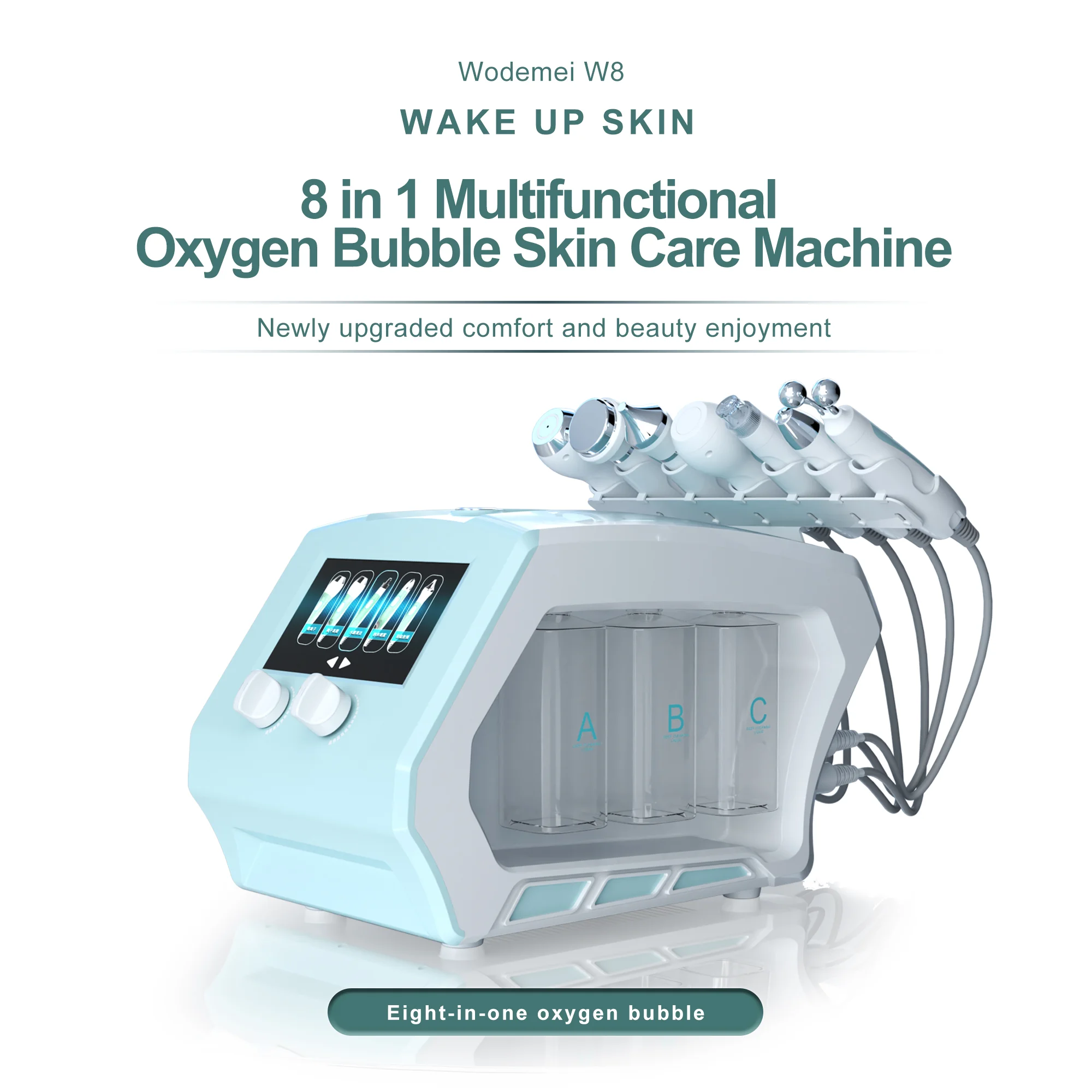 

New 8 In 1 H2-O2 Water Oxygen Jet Peel Hydra Beauty Skin Cleansing Hydra Dermabrasion Facial Machine Water Aqua Peeling