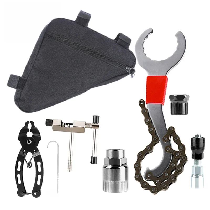 AliExpress cycle zone 7 PCS Bicycle Repair Tool Kits Flywheel Removal Chain Breaker Extractor Cutter Crank Puller Wrench MTB Road Bike Maintenance Set