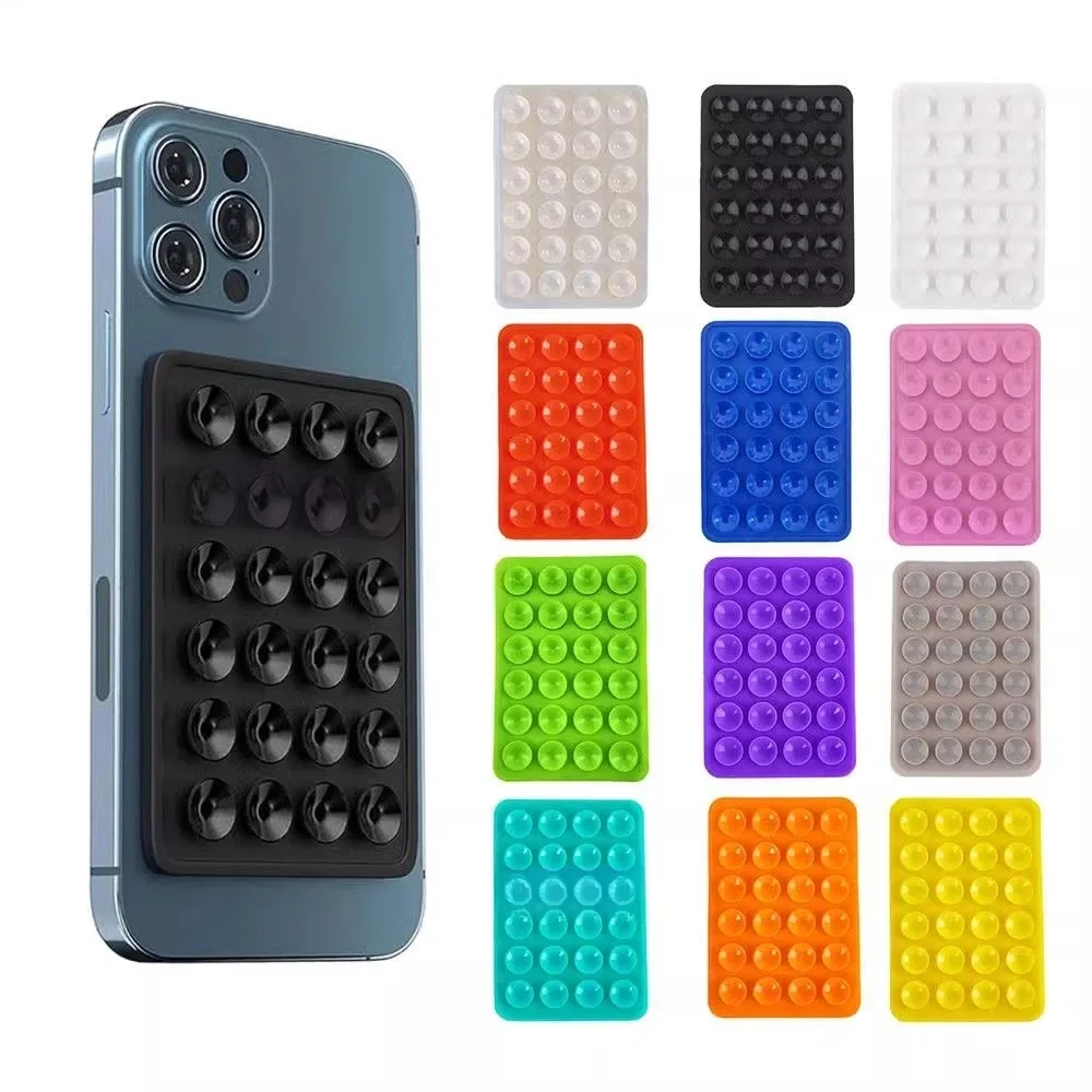 Support de téléphone à forte adhérence, adhésif en Silicone, support de coque de téléphone à aspiration, antidérapant, mains libres, collant, pour téléphone portable