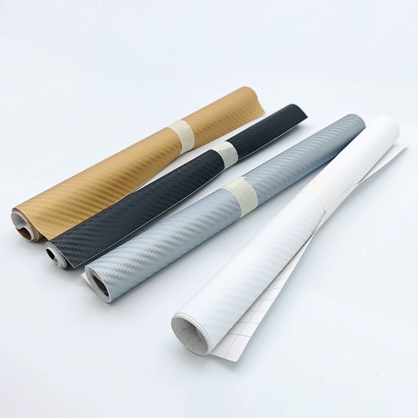 30x100/150/200cm 3D Matte White Carbon Fiber Wrap Film Self Adhesive PVC Vinyl Sticker for Car Hood Roof Mirror Motorcycle view 3