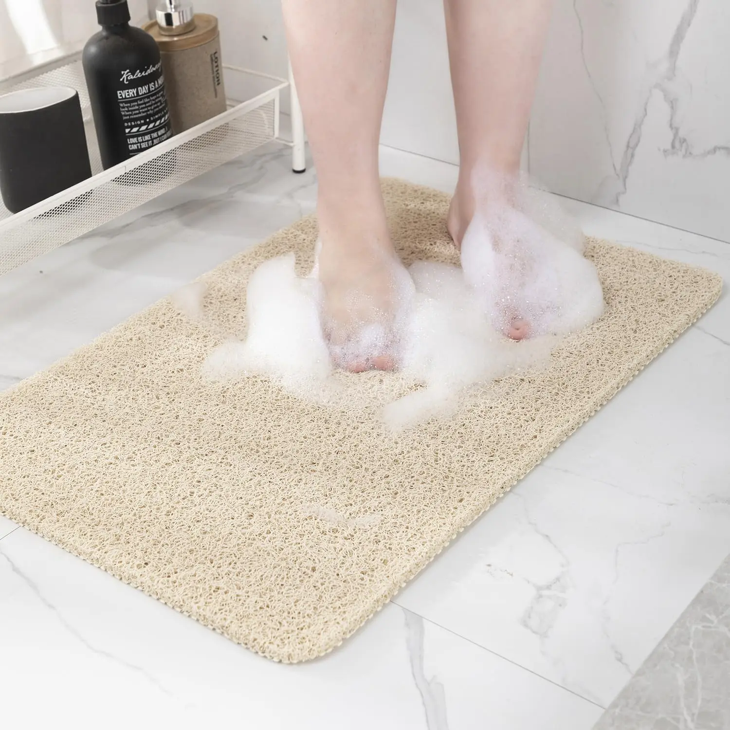 40*60cm/50*80cm Non-slip Bath Mat Super Comfy Shower Mat Anti Slip Bath Mats Drainable Easy To Clean Washable Bathroom Mat