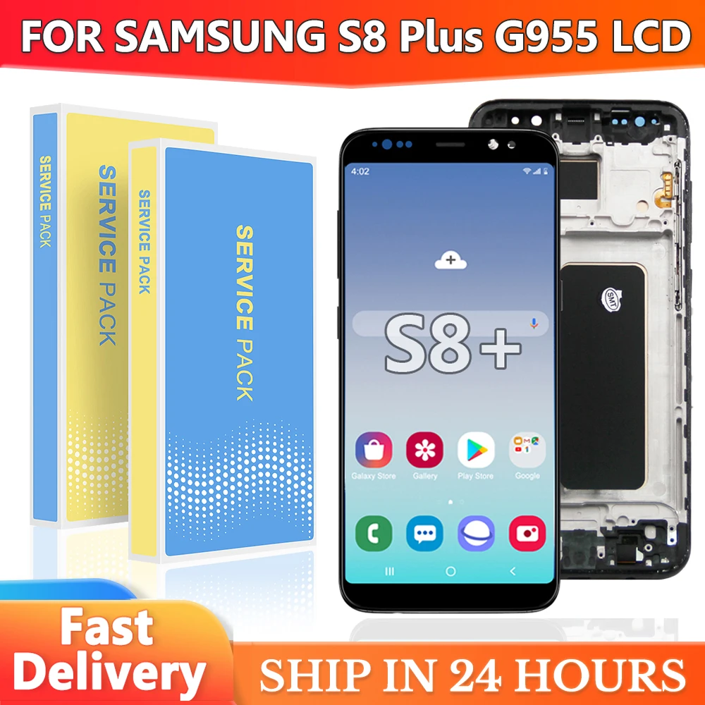 TFT For Samsung S8 plus G955 G955F G955fd LCD Display Touch Screen Digitizer Assembly For Samsung S8+ LCD With Frame