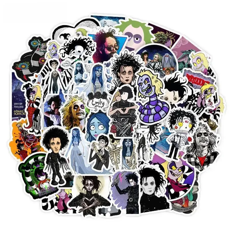 AliExpress SIKOMOLE 10/30/50PCS Tim Burton Stickers Classic Movie Edward Scissorhands DIY Toy Skateboard Laptop Bicycle Decals Graffiti Sticker F5