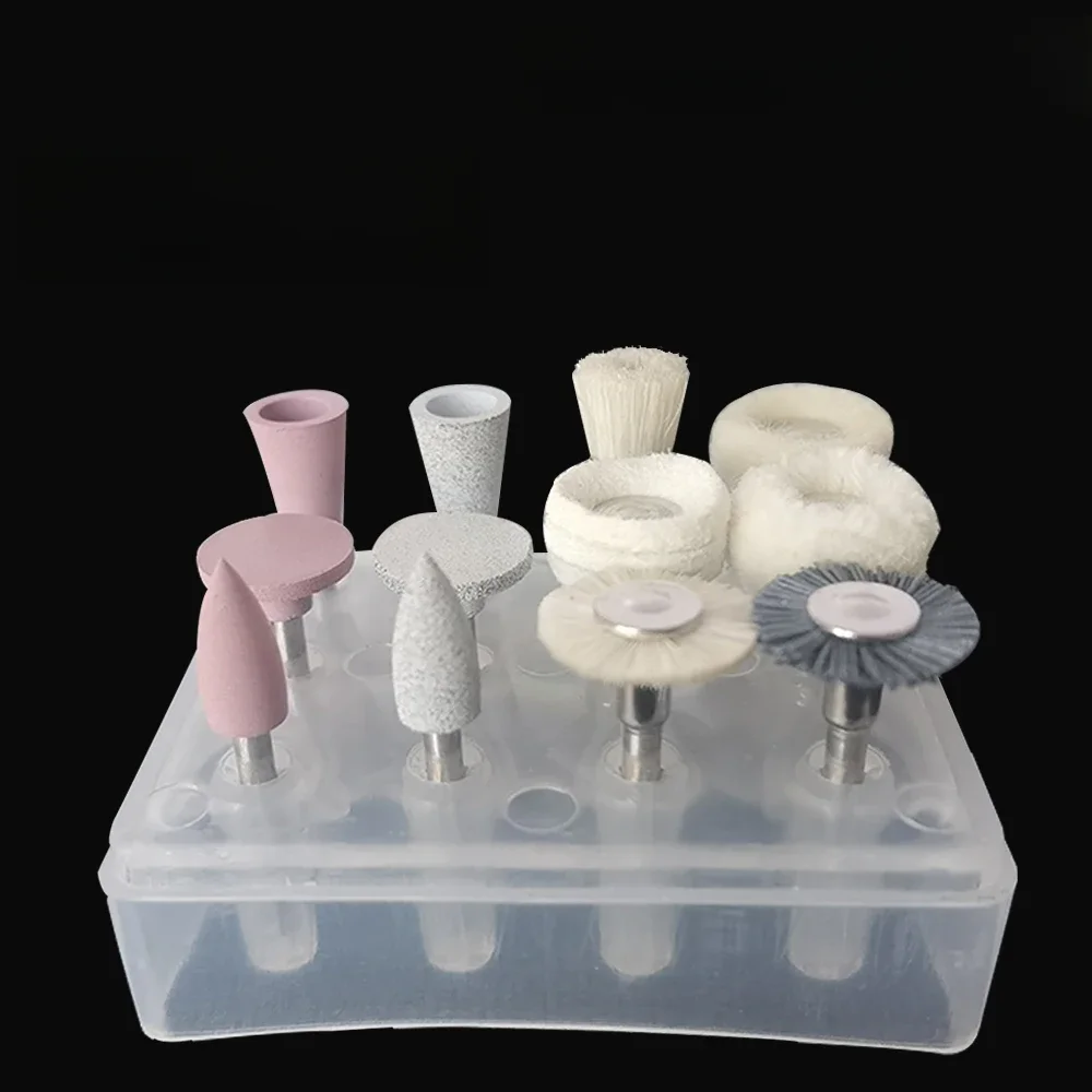 12 sztuk/pudło zestaw do polerowania zębów do rękojeści o niskiej prędkości zestaw kompozytów dentystycznych stomatologia porcelana/naturalne zęby/polowanie paznokci — zdjęcie 2