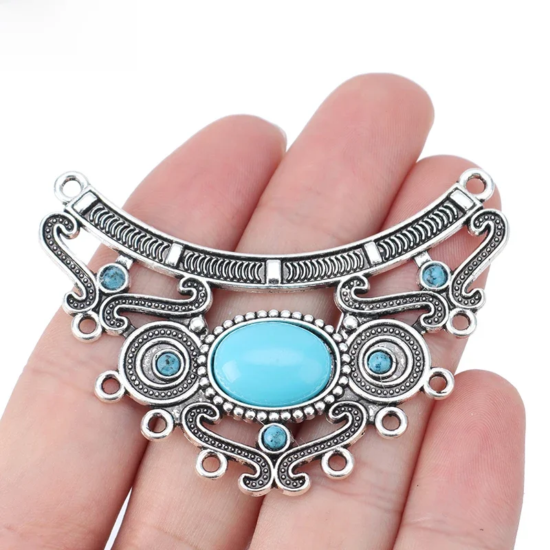 5 szt. Duże Boho Vintage wielopasmowe złącze Charms wisiorki do opaska na głowę rękodzieło naszyjnik biżuteria do znajdowania materiałów — zdjęcie 2