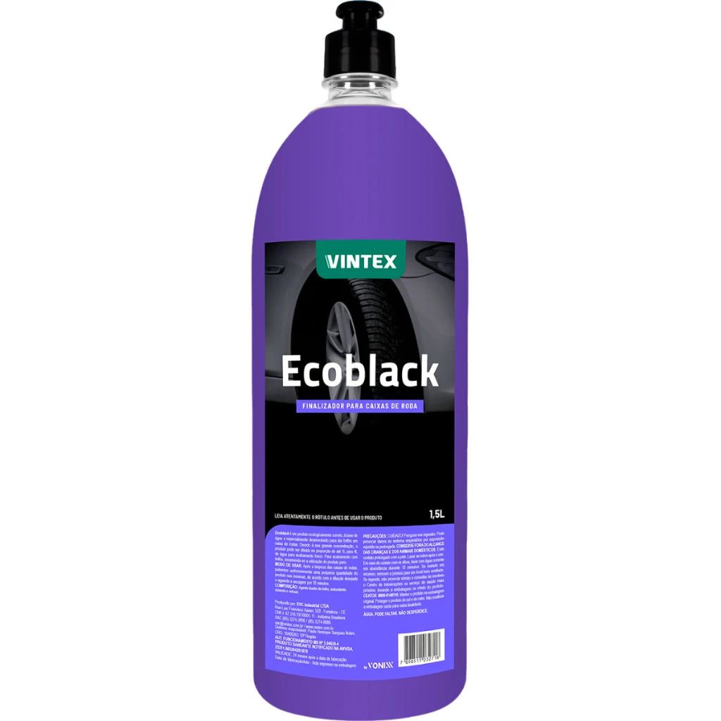 Ecoblack 1.5L Product to Protect Wheel Box Automotive Finisher Vintex