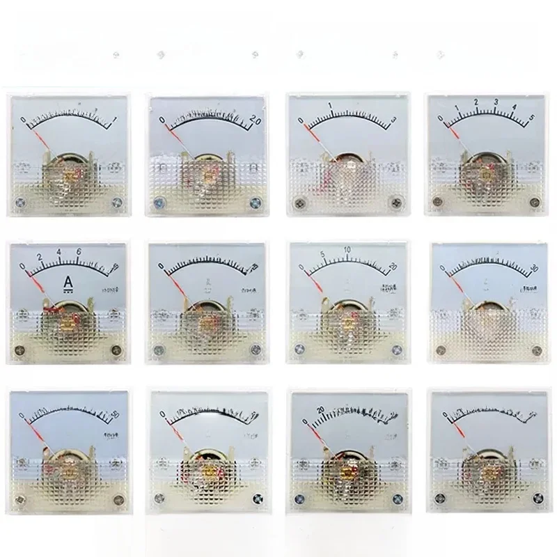91C4 ampèremètre cc milliampère compteur pointeur type 30mA50mA500mA1A2A3A5A10A20A 45*45mm