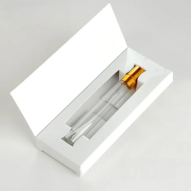 50 stuks/partij 10 ml parfumflesje met papieren dozen lege verstuiver spray glazen parfumflesje - afbeelding 2