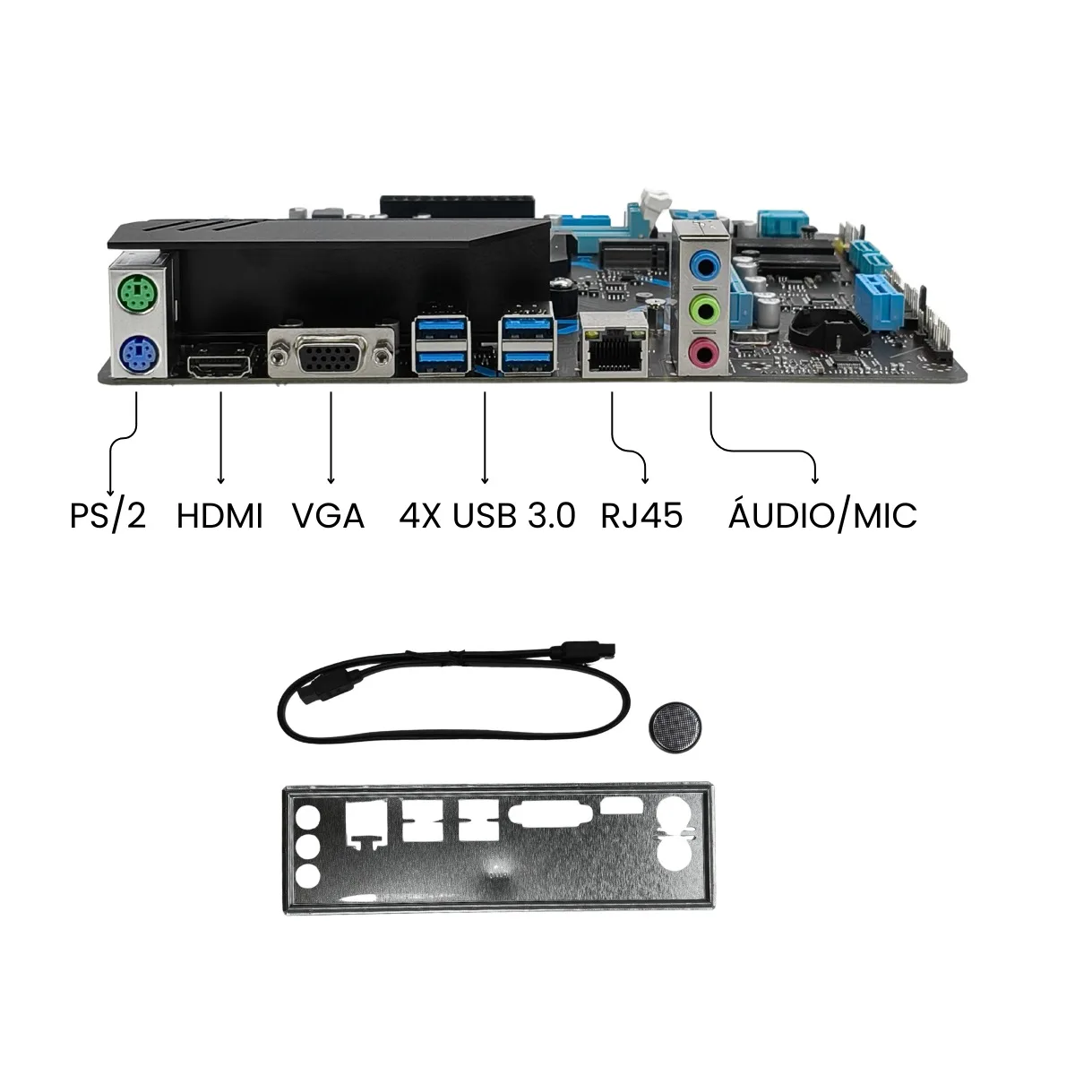 اللوحة الأم A520M Micro-ATX المتوافقة مع AMD Ryzen PCIe 4.0 M.2 NVMe/NGFF Aitek DELTA-A520M2K