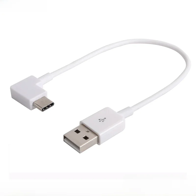 Biały kątowy kabel USB-C do USB 2.0 typu C 90 stopni do tabletu i telefonu 0,2 m 1 m 2 m 3 m — zdjęcie 2