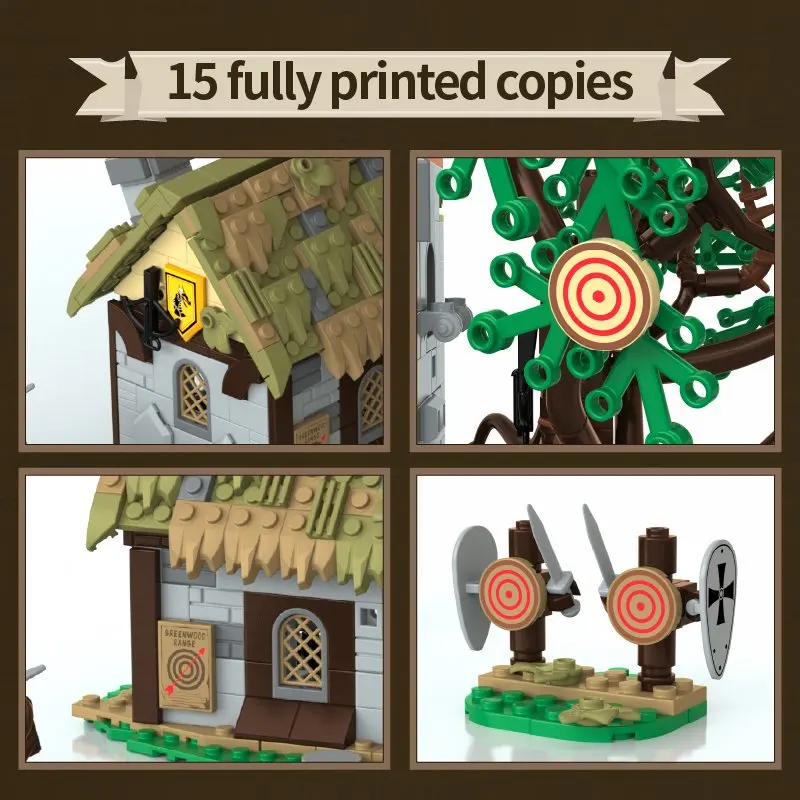 Juego de edificios de casa Greenwood Range, arquitectura de vista de calle, Kit de modelo de ensamblaje de bloques de construcción Modular, regalo para adultos, 1109 Uds.